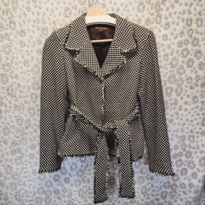 BARAMI Women's Fringe Mix Knit Jacket Size 4